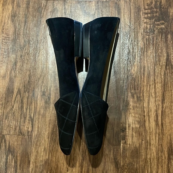 Salvatore ferragamo designer luxury suede quilted heeled loafers flats shoes 9 - Picture 10 of 16